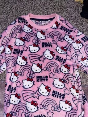 Hello Kitty Pink Fleece Pullover Top